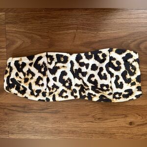 Abercrombie & Fitch Bandeau Strapless Leopard Bikini Top
